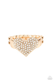 Paparazzi ♥ Heart of BLING - Gold ♥ Ring