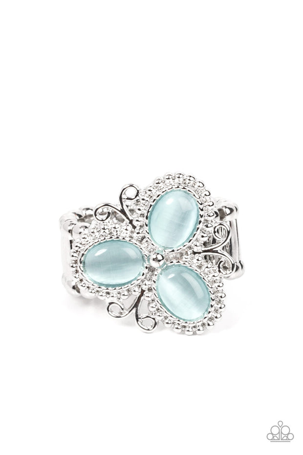Paparazzi ♥ Bewitched Blossoms - Blue ♥ Ring